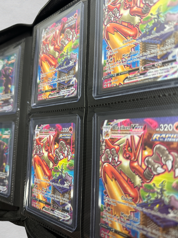 3''X4'' Toploader Premium Binder - 4 Pocket Zip Black